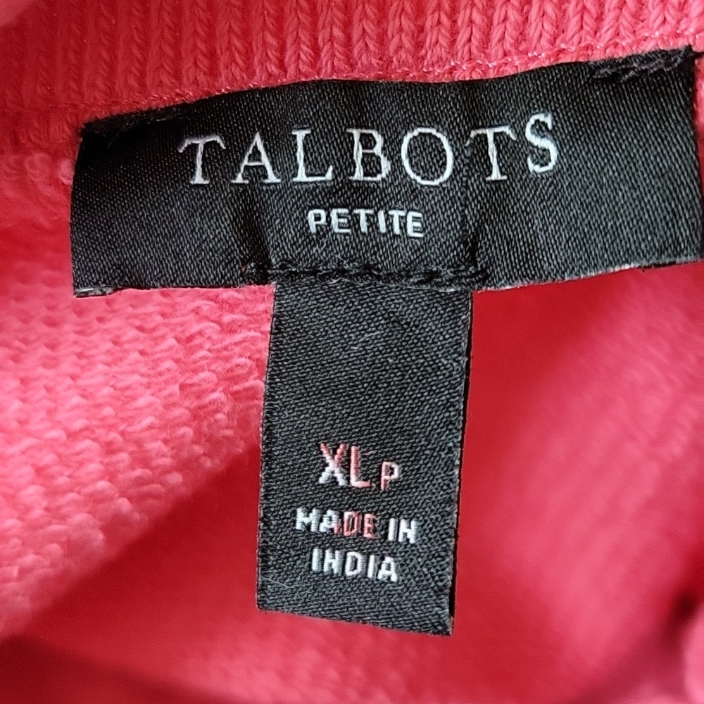 Talbots Pink Ruffle Trim Crewneck Sweatshirt Size XLP - Picture 7 of 8